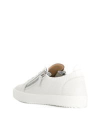 weiße Leder niedrige Sneakers von Giuseppe Zanotti