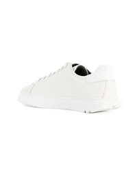 weiße Leder niedrige Sneakers von Salvatore Ferragamo