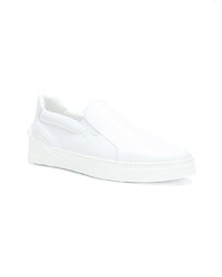 weiße Leder niedrige Sneakers von Versace