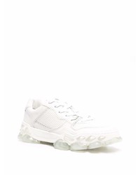 weiße Leder niedrige Sneakers von Jimmy Choo