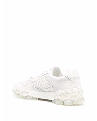 weiße Leder niedrige Sneakers von Jimmy Choo