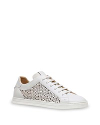 weiße Leder niedrige Sneakers von Fendi