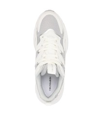 weiße Leder niedrige Sneakers von Trussardi