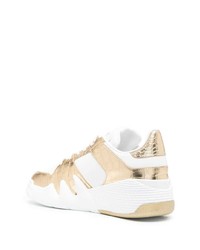 weiße Leder niedrige Sneakers von Giuseppe Zanotti