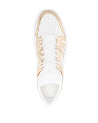 weiße Leder niedrige Sneakers von Giuseppe Zanotti