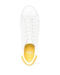 weiße Leder niedrige Sneakers von Michael Kors Collection