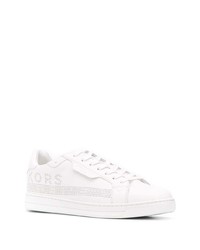 weiße Leder niedrige Sneakers von Michael Kors