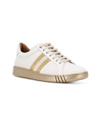 weiße Leder niedrige Sneakers von Bally