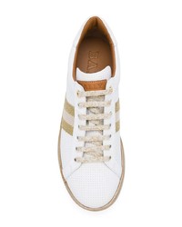 weiße Leder niedrige Sneakers von Bally