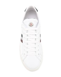 weiße Leder niedrige Sneakers von Moncler