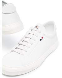 weiße Leder niedrige Sneakers von Moncler