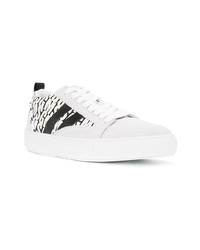 weiße Leder niedrige Sneakers von MSGM