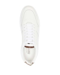 weiße Leder niedrige Sneakers von Herno