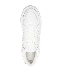 weiße Leder niedrige Sneakers von Karl Lagerfeld