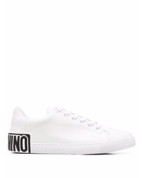 weiße Leder niedrige Sneakers von Moschino