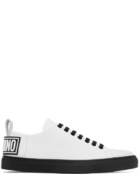 weiße Leder niedrige Sneakers von Moschino