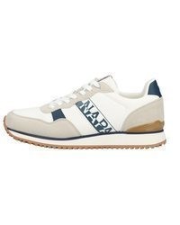 weiße Leder niedrige Sneakers von Napapijri