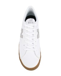 weiße Leder niedrige Sneakers von New Balance