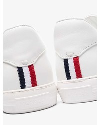 weiße Leder niedrige Sneakers von Moncler