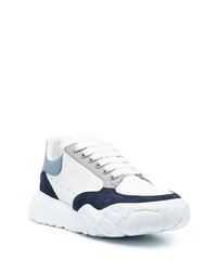 weiße Leder niedrige Sneakers von Alexander McQueen