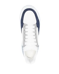 weiße Leder niedrige Sneakers von Alexander McQueen