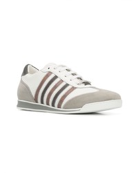 weiße Leder niedrige Sneakers von DSQUARED2