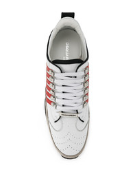 weiße Leder niedrige Sneakers von DSQUARED2