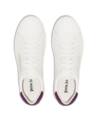 weiße Leder niedrige Sneakers von Palm Angels