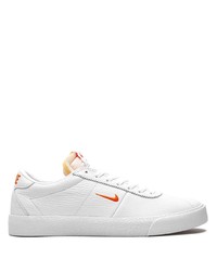 weiße Leder niedrige Sneakers von Nike