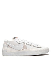 weiße Leder niedrige Sneakers von Nike