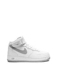 weiße Leder niedrige Sneakers von Nike