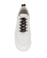 weiße Leder niedrige Sneakers von Bally