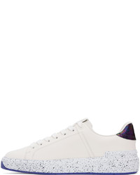 weiße Leder niedrige Sneakers von Balmain