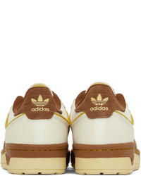 weiße Leder niedrige Sneakers von adidas Originals