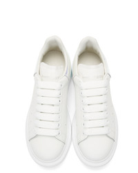 weiße Leder niedrige Sneakers von Alexander McQueen