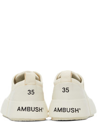 weiße Leder niedrige Sneakers von Ambush