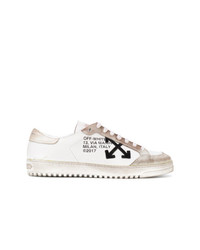 weiße Leder niedrige Sneakers von Off-White