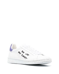 weiße Leder niedrige Sneakers von DSQUARED2