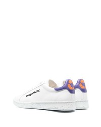 weiße Leder niedrige Sneakers von DSQUARED2