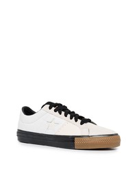 weiße Leder niedrige Sneakers von Converse