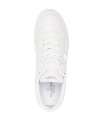 weiße Leder niedrige Sneakers von Valentino Garavani