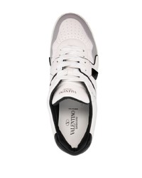 weiße Leder niedrige Sneakers von Valentino Garavani