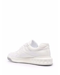 weiße Leder niedrige Sneakers von Valentino Garavani