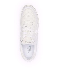 weiße Leder niedrige Sneakers von Valentino Garavani