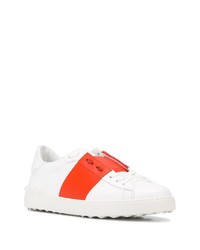 weiße Leder niedrige Sneakers von Valentino Garavani