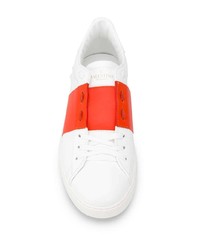 weiße Leder niedrige Sneakers von Valentino Garavani