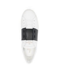 weiße Leder niedrige Sneakers von Valentino Garavani