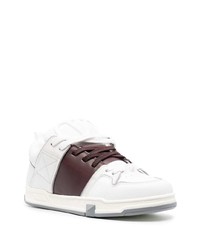 weiße Leder niedrige Sneakers von Valentino Garavani