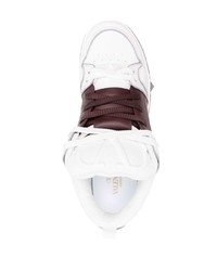 weiße Leder niedrige Sneakers von Valentino Garavani