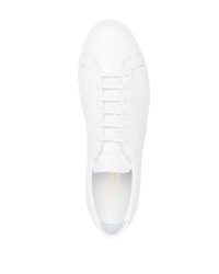 weiße Leder niedrige Sneakers von Common Projects